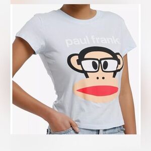 Paul Frank nerd Light Blue Tee with Julius Graphic women’s medium